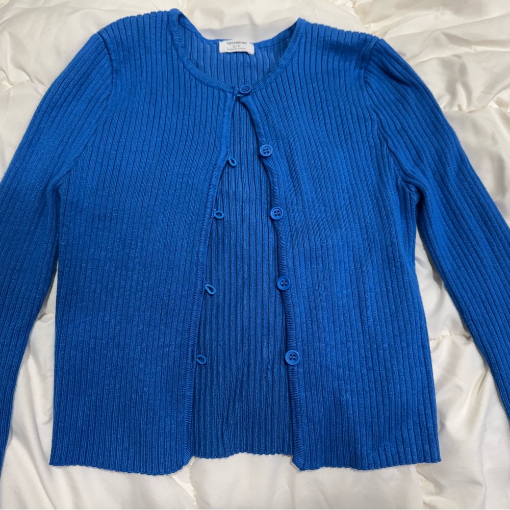 Cotton On Vibrant Blue Ribbed Cardigan